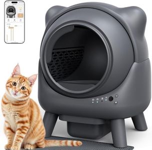 Advwin Self-Cleaning Cat Litter Box, 65L Large Capacity Automatic Cat Litter Box for Multi Cats, with APP Control | Anti-Pinch Safety Protection | Odor Control | Child Lock