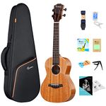 Rosen Tenor Ukulele for Adults Beginners Ukelele Solid Mahogany 26 Inch Ukulele for Kids Starter Kit with Lesson Book Gig Bag Tuner Capo Picks Strings