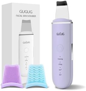 GUGUG Skin Scrubber Face Spatula Skin Spatula Pore Cleaner Blackhead Remover Tools for Facial Deep Cleansing-4 Modes, Purple