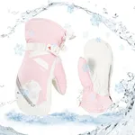 Vgo... 1Pair Kids Warm Outdoor Ski Gloves, -20℃/-4°F or Above,Boys Girls Snow Gloves,3M Thinsulate Waterproof,Goat Leather(Size M,Pink,GA2477FLWP)