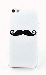 NOVAGO Compatible avec iPhone 4, iPhone 4S Coque de Protection arrière Solide (Moustach)