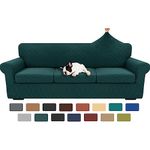 YEMYHOM 2024 Newest Pattern 4 Pieces Couch Covers for 3 Cushion Couch Extra Large High Stretch Thickened Sofa Cover for Dog Pets Anti Slip Furniture Protector Sofa Slipcovers (XL Sofa, Blackish Green)