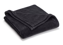 Vellux Sheared Mink Blanket King Size - Plush - Super Soft & Cozy - Heavy Weight - Comforter Alternate - Luxury Blanket (108x90 Inch, Charcoal Grey)