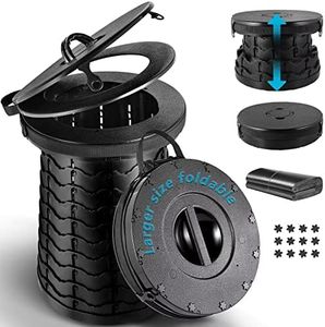 Tabeskly Wc Portatile Adulti Gabinetto Da Campeggio Chimico Outdoor Folding Toilet Camper Auto Pieghevole, Altezza Regolabile Telescopico Compost Casa