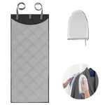 Over The Door Press Pad, Vertical Over Door Clothes Steamer Pad with Steamer Glove, Heat Resistant Clothing Care Steam Pad, Portable Ironing Mat for Clothes Home Travel 45.28×18.9in