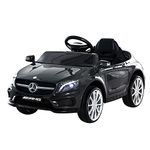 HOMCOM Compatible for 6V Kids Ride On Car Mercedes Benz GLA Licensed Toy toddler with Music Remote Control Rechargeable Headlight Two Speed Black