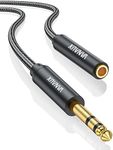 VANAUX 1/4 Inch Extension Cable, 6.35mm 1/4" TRS Male to Female Headphone Guitar Extension Cable with Guitar,Keyboards,Bass,Electronic Drum,Pedal Effects,Amplifier,Mixer,Speaker (16.5feet/5m)