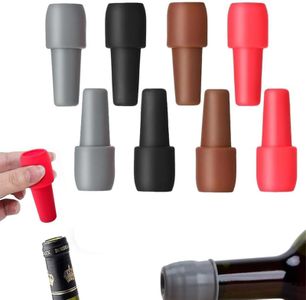 2025 New Reusable Sparkling Wine Bottle Stopper, Wine Stoppers for Wine Bottles, Silicone Wine Stopper Wine Bottle Stopper for Beer Champagne Prosecco Home Use (8)