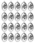 diyalo 20Pcs Saint St.Joseph/Michael/Christopher/Santiago Apostles/Miraculous Medal Charms Small Pendant for DIY Necklace Bracelet Part, Metal, No Gemstone