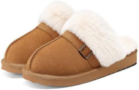 Litfun Fuzzy Memory Foam Slippers for Women Indoor Outdoor House Shoes