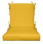 RSH Décor Indoor Outdoor Foam Mid Back Chair Cushion, Choose Color (Yellow)