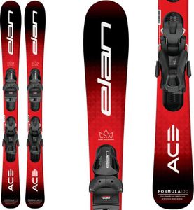 Elan Kids Junior skis 120cm ELAN ACE Formula red with EL4.5 GW System Size Adjustable bindings on Track on skis