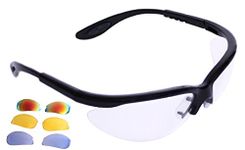 Python RG Multi Lense Racquetball (Squash) Eye Protection w/free case (Eyewear, Goggle, Eyeguard) - BLACK