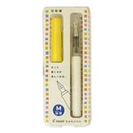 Pilot Kakuno Medium-Nib Fountain Pen, White Body Soft Yellow Cap Body (FKA-1SR-SYM)