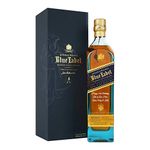 Personalised Johnnie Walker Blue Label Whisky Gift for Men, Customised Engraved Whisky Bottle, Blended Scotch Whiskey with Custom Engraving, Premium Alcohol Gift Ideas (70cl / 40%)