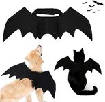 Strangefly Halloween Bat Wings Pet Costume,Party Dress Up Funny Cool Apparel,for Cat and Small Medium Large Dog(L)