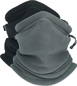 Sfee Neck Warmer Gaiter Winter Balaclava Neck Gaiter for Outdoor(Grey+Black)