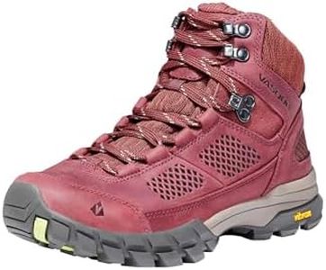 Vasque Women's Talus Mid Waterproof Hiking Boot, Rum Raisin/Green Glow, 6