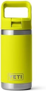 YETI Rambler Jr. 12 oz Kids Bottle, with Straw Cap, Firefly Yellow