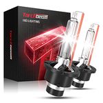 Torchbeam D2S HID Bulbs, 6000K Cool White, 35W HID Xenon Bulbs, 5 Minutes Install, High Low Beam HID Bulbs for 12V Car, Pack of 2