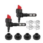 CARBBIA 2 Pack 90 Degree Fuel Gas Shut Off Valve w/Grommet Clamp for 192980GS 208961 for Kohler 25 462 03-S 25-462-03-S Rotary 13116 Gas Tank Engine Generator Pressure Washer