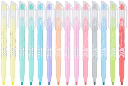 Pilot, FriXion Light Pastel Erasable Highlighters, Chisel Tip, Pack of 14, Assorted Colors