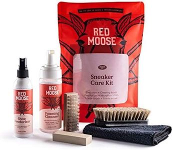 RED MOOSE Shoe Cleaner Kit - 6pc Sneaker Cleaning Set - Brushes, Deodorizer, Stain Remover