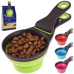 MTS 3 in 1 Pet Food Scoop Measuring Cup & Bag Sealing Clip Dog Cat Scoop Spoon