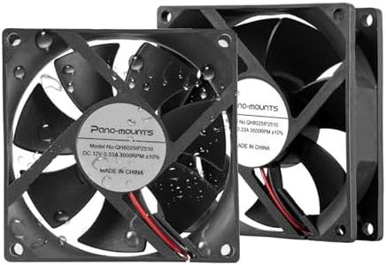 80mm Moisture-Proof Fan 2-Pack 12V DC 8025 High Airflow Cooling Fan 2 Wire 3Pin 3500RPM For rv fridge