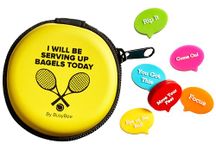 Tennis Vibration Dampener in Funny Zipper Gift Pack (Pack of 6). Best Shock Absorber for Your Racket and Strings