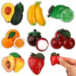 Molain Fruit Fridge Magnets, 8Pcs Cute Cartoon Refrigerator Magnet 3D Resin Fruit Magnetic Fridge Magnets for Refrigerators Whiteboards Maps and Other Magnetic Items