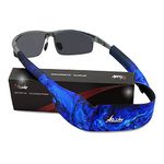 ARiety Premium Sports Floating Sunglass Retainer Neoprene - Glasses Strap Holder for Sunglasses & Spectacles Cord - Length Flexible Adjustable for Men, Women and Children - Blue Camouflage
