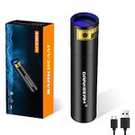 DARKBEAM UV Torch Filtered 365nm Black Light Wood's lamp, USB Rechargeable Blacklight, LED Ultraviolet Flashlight, Mini Portable Detector for Pet Urine, Fluorescent, Resin Curing, Leak Detection