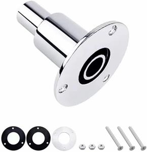 GAOERFU Stainless Steel 316 Straight Thru Hull Exhaust Skin Fitting, Fitting 24mm Tube Pipe Socket Hardware with Bolts and Nuts, for Diesel Parking heaters