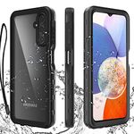 Miimall for Samsung Galaxy A14 5G Waterproof Case, [Built-in HD Screen Protector] [360°Full Coverage] Silicone Shockproof Dustproof Underwater Protective Cover Case for Galaxy A14-Black