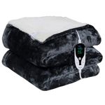 Warmland® BIS Certified ISI Mark Approved Platinum Range Digital Electric Bed Warmer/Blanket/Throw|60"X60" - Double| |1 to 12 Hr Auto/Manual Cutoff | Digital Display Temp Control| 5 Year Warranty