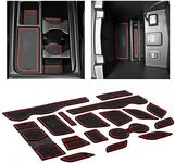 CupHolderHero fits Honda CRV Accessories 2015-2016 Premium Custom Interior Non-Slip Anti Dust Cup Holder Inserts, Center Console Liner Mats, Door Pocket Liners 17pc Set (Red Trim)