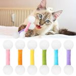 CiyvoLyeen Swabs Catnip Toys Set of 6 Soft Plush Cat Kicker Toys Interactive Kitty Kick Sticks for Cat Lovers Gift Sturdy Cat Teething Chew Toy for Cat