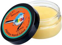 Orange Jojoba Oil Hand Salve. Over 50% Pure Organic Jojoba Oil. Moisturizes Hair, skin, face, hands, feet naturally. Softening formula with Organic Beeswax and Organic Avocado Oil.(2 oz/60gm)