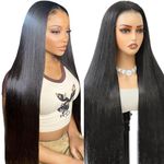 Eool Straight Human Hair wig For Black Women,20 Inch 9X6 Lace Glueless Wig Human Hair Pre Plucked Pre Cut,200% Density Wear And Go Glueless Lace Front wig human hair Natural Color Can Be Dyed&Bleached