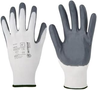 3Kamido NITRAK Gants de Travail - Gants antidérapants sans Coutures Enduit de nitrile de la Meilleure qualité - Qui Augmente la résistance aux Graisses et aux huiles II en 388 4131X (10, 12 Paires)