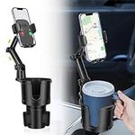DEGUM Upgraded Large Cup Holder Phone Mount for Car, 2 in 1 Car Cup Holder Expander with Adjustable Base, 360°Rotation, Cell Phone Cup Holder for Car Compatible with iPhone, Samsung, All Smartphones