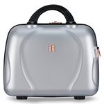 it luggage Handbag For Women Sparkle Polycarbonate Hardsided Vanity Case For Women 13.8 Inches Cosmetic Makeup Box Silver 35Cm (Silver)