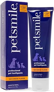 Petsmile Professional Pet Toothpaste - Cat & Dog Teeth Cleaning Supplies - Controls Plaque, Tartar, & Bad Breath - VOHC Accepted Toothpaste - Pet Dental Care Essentials (Say Cheese, 4.2 Oz)