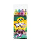 Crayola Twistables Colored Pencil - Lead Color: Assorted - Barrel Color: Clear - 18 / Pack