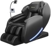 Real Relax 2024 Massage Chair, Full Body Zero Gravity SL-Track Shiatsu Massage Recliner Chair with Heat Body Scan Bluetooth Foot Roller APP Control, Favor-06 All Black
