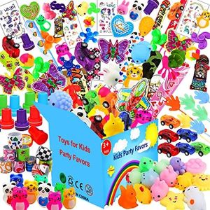 120 Pcs Party Favors Toy for Kids, Treasure Box Toys Carnival Prizes for Classroom School Rewards, Christmas Stocking Stuffers, Goodie Bag Stuffers Pinata Fillers Bulk Toys for Boys Girls