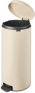 Brabantia NewIcon 30L Pedal Bin – Beige Stainless Steel Trash Can