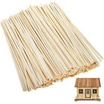 Yarlung 500 Pieces Natural Bamboo Sticks, 15.8 Inch Long Square Craft Sticks for Arts Projects, Wood Crafting