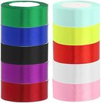 Mardatt 10Pcs Satin Ribbon Set, 1-1/2" 25 Yards Fabric Ribbon Double Face Satin Ribbon Gift Wrapping for Bouquet Wedding Birthday Decoration